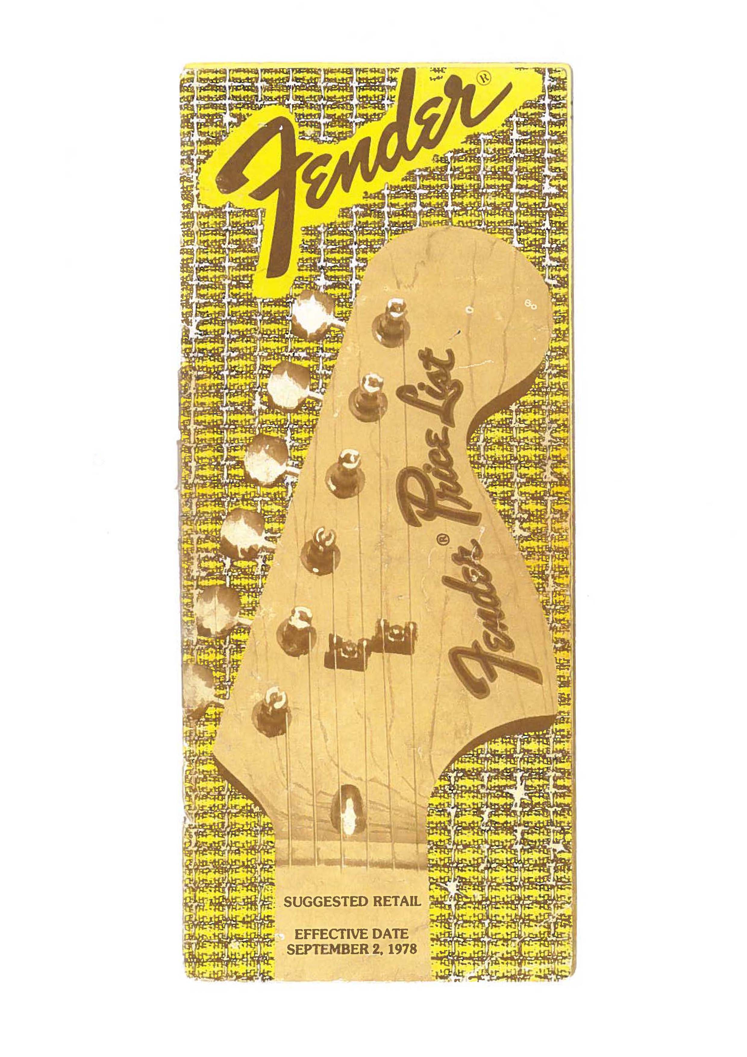 Fender Price list 1978