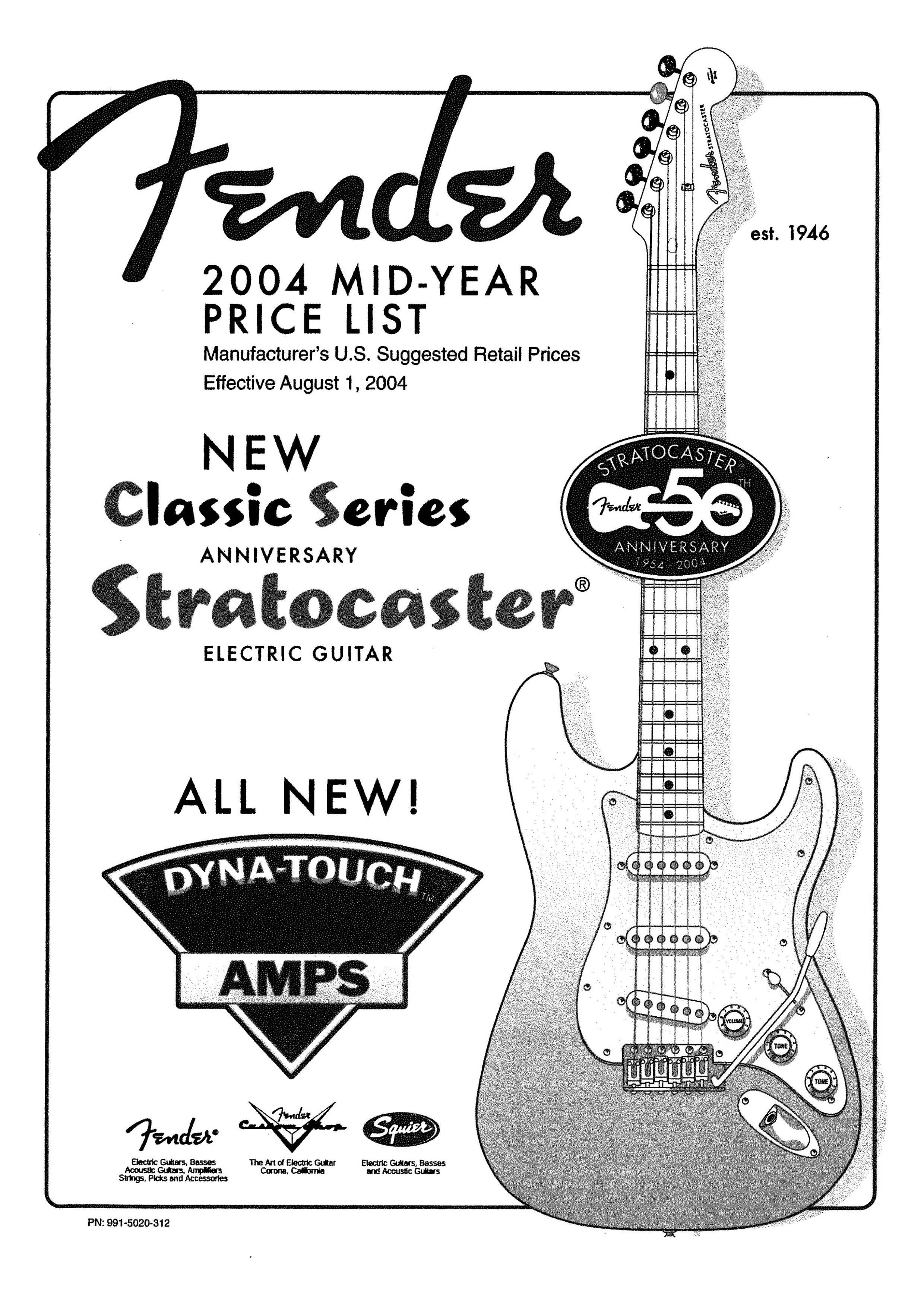 Fender Price list 2004