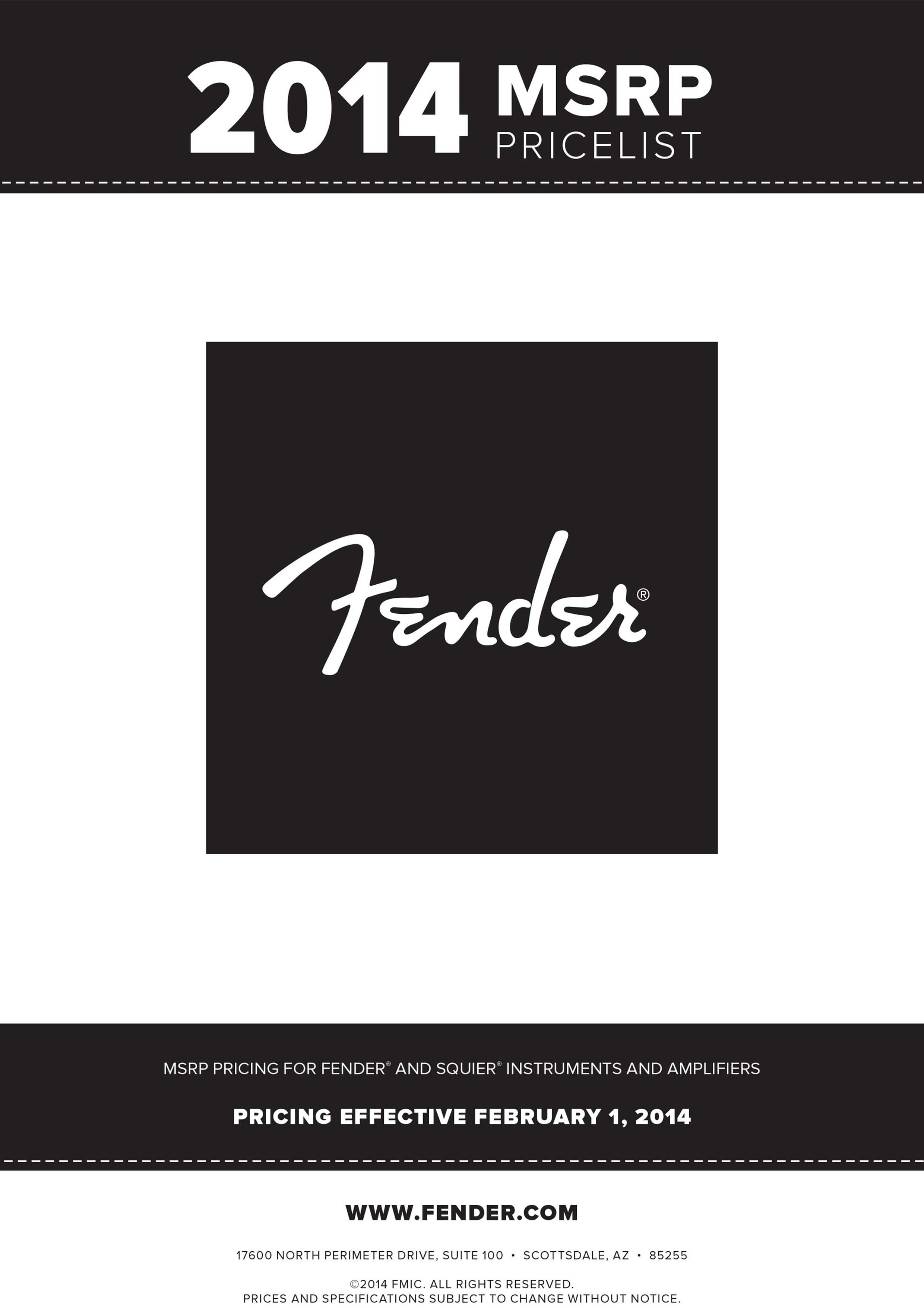 Fender Catalog 2014