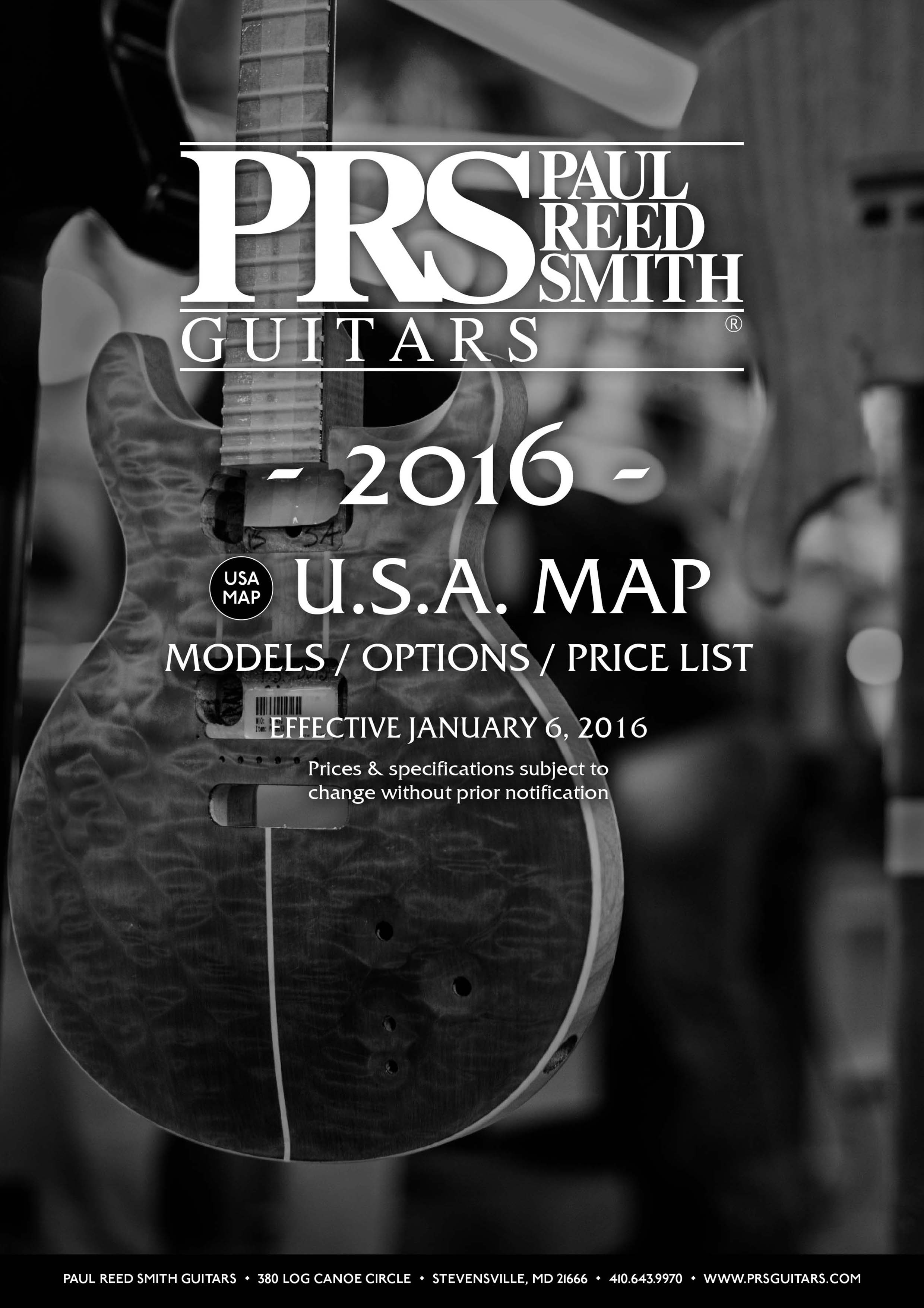 PRS Price list 2016