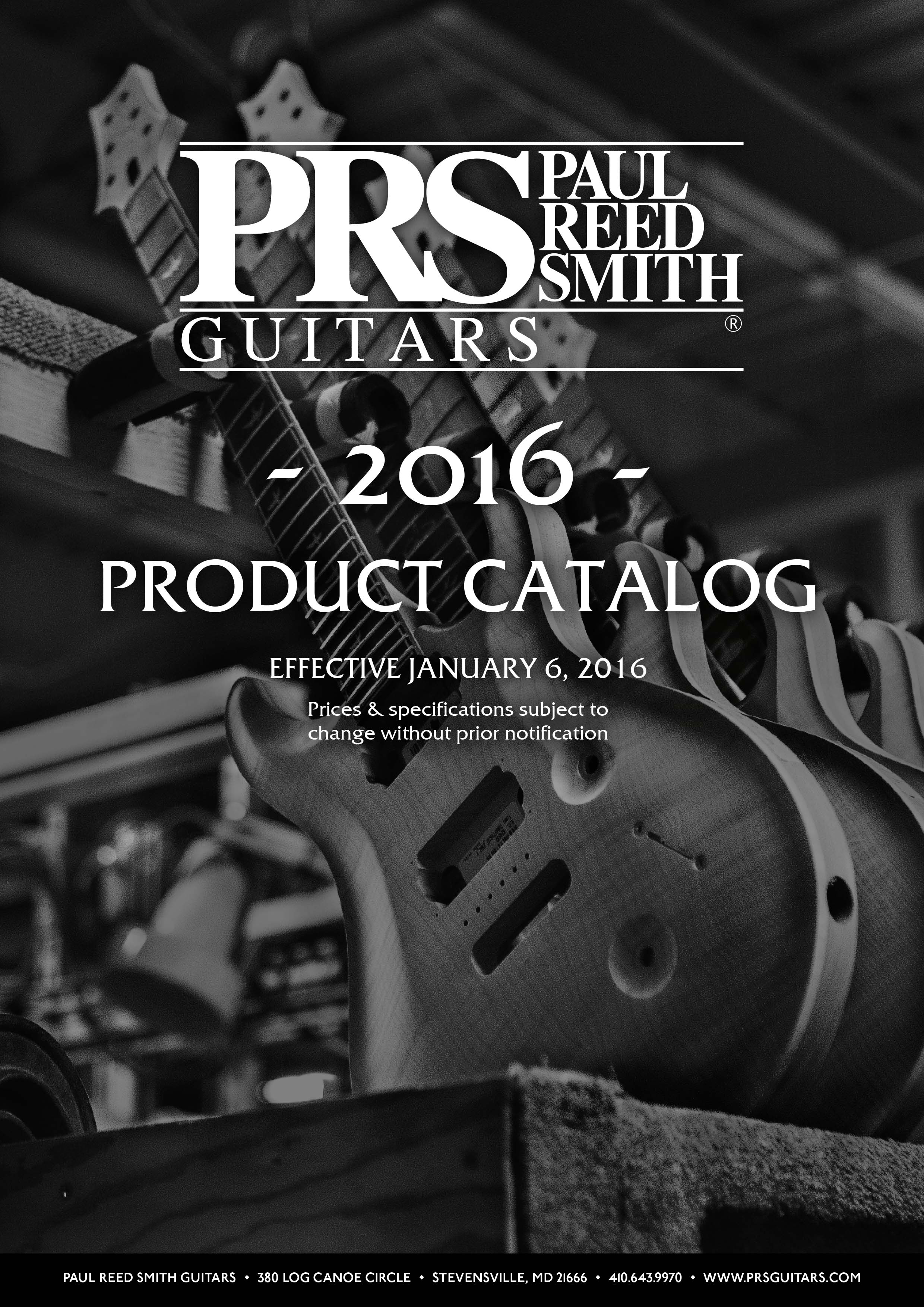 PRS Product Catalog 2016