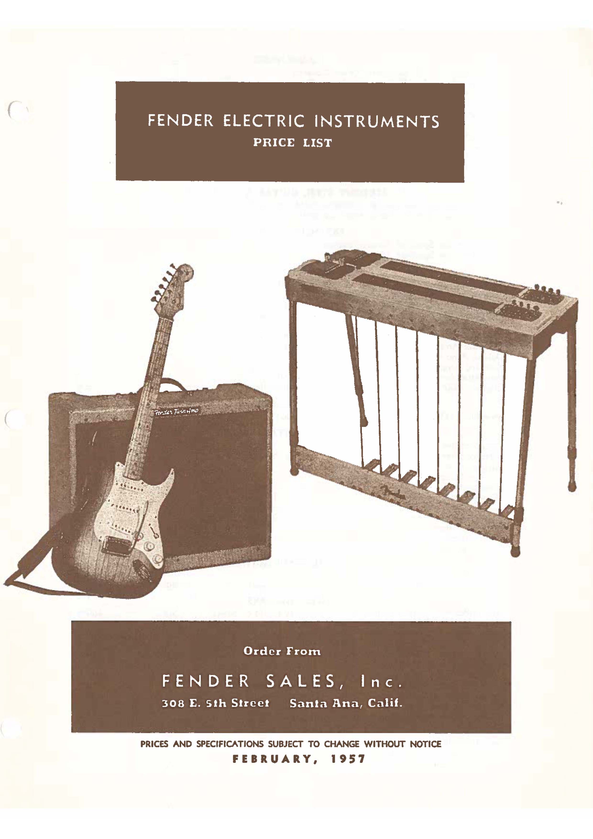 Fender Catalog 1957