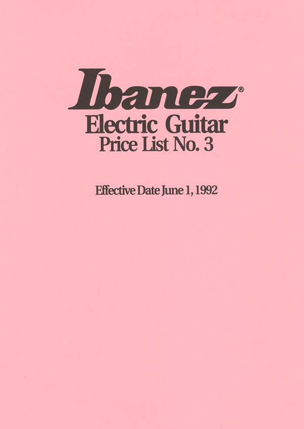 Ibanez Price list 1992 (June)