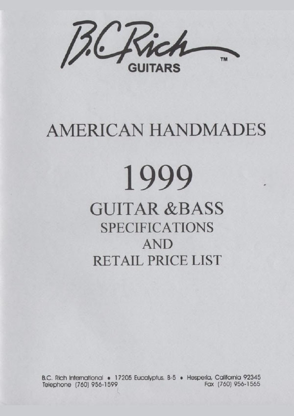 Price list 1999