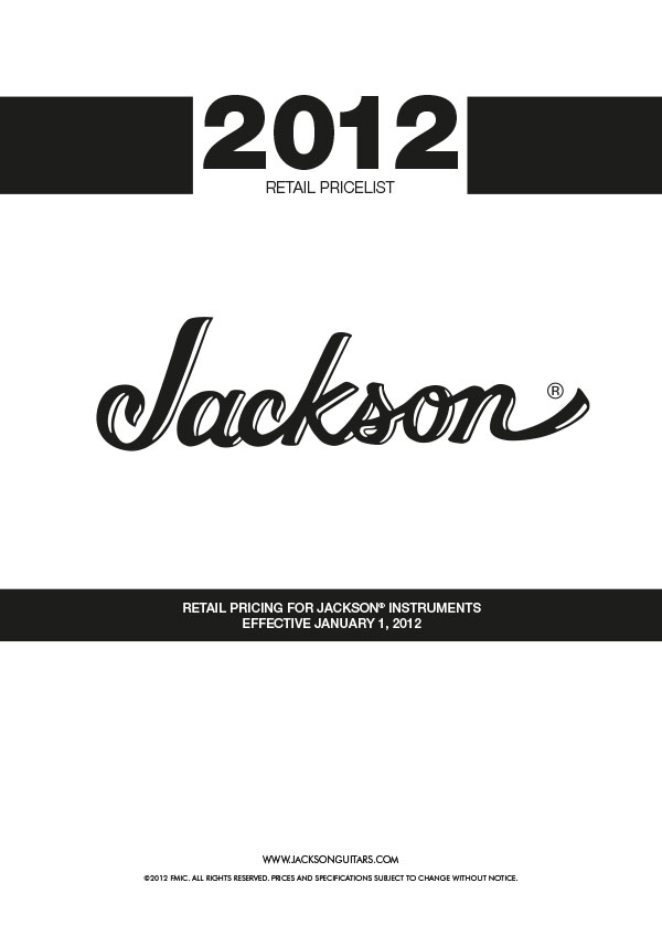 Jackson Price list 2012