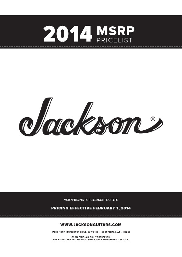 Jackson Price list 2014