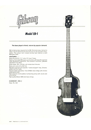 Gibson Product Leaflet EB 1969
