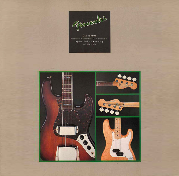 Fernandes Product leaflet Bass 1977