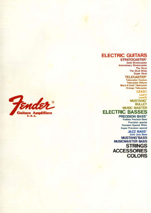 Fender Catalog 1981 Japan