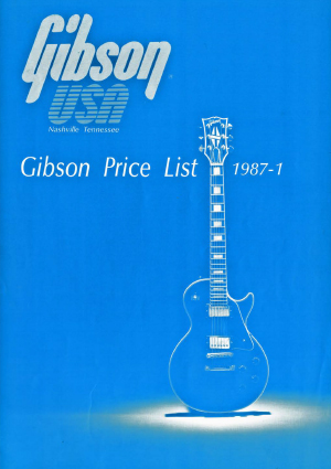 Gibson Price List 1987 (Japan)