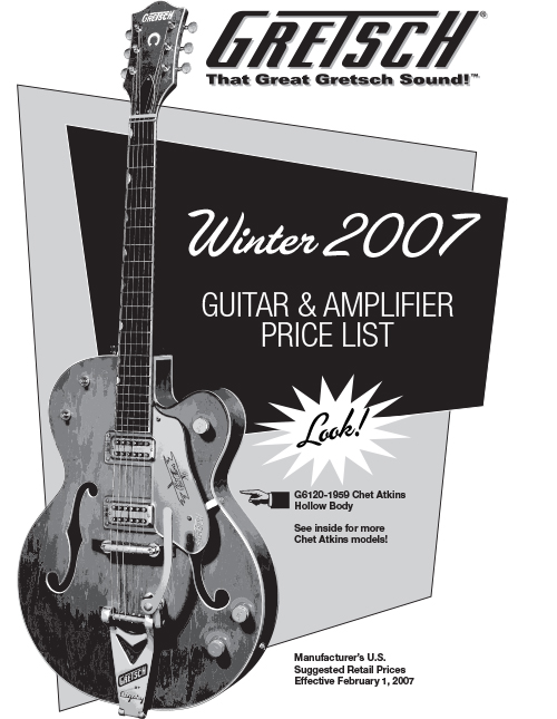 Gretsch Price list 2007