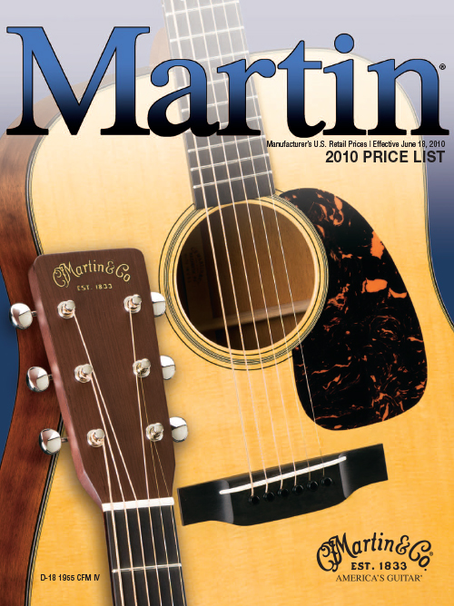 Martin Price list 2010