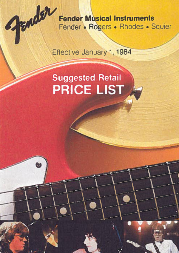 Squier Price list 1984 (January)