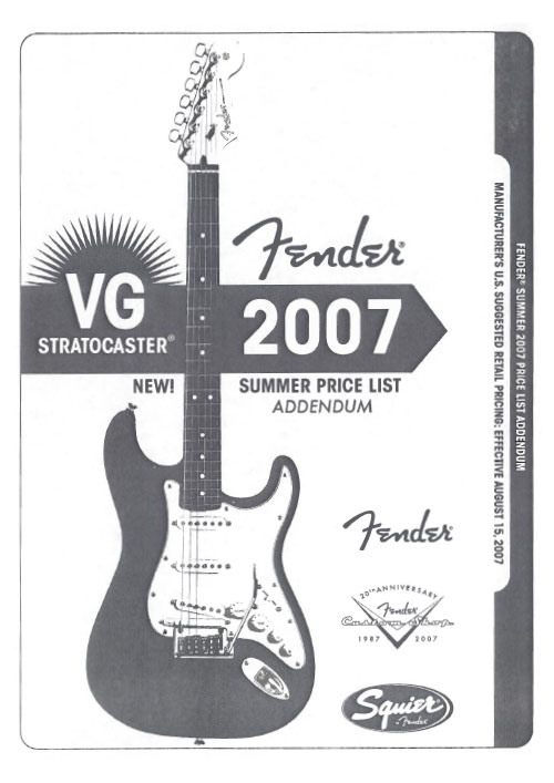 Squier Pricelist 2007