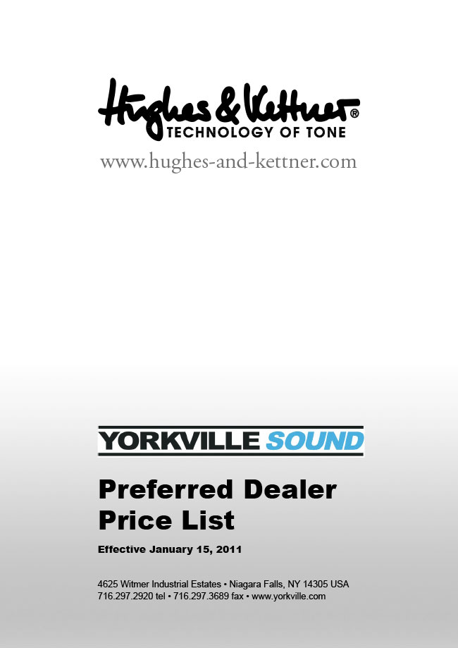 Hughes & Kettner Price list 2011