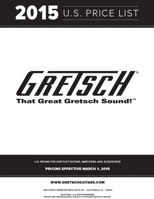 Gretsch Price list 2015