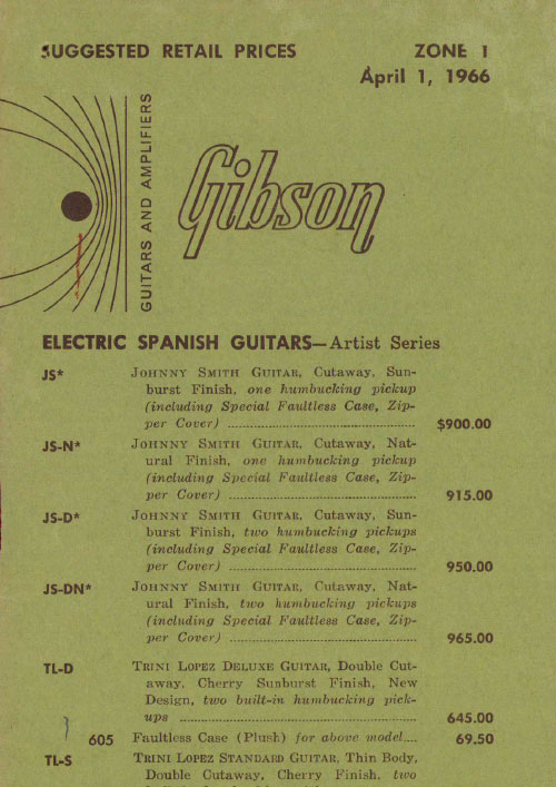 Gibson Catalog 1966