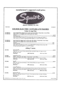 1998,-January-19,-Squier-Price-List