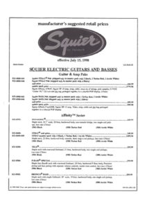 1998,-July-15,-Squier-Price-List